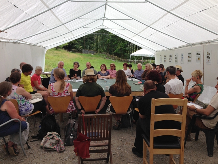 The New Rural Arts Seminar, 25 July 2014, at the Merz Barn. Photo courtesy of Esther Anatolitis.