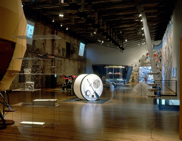 Illustration 6. The Interventionists: Art in the Social Sphere, interior installation view at MASS MoCA, Spring 2004.