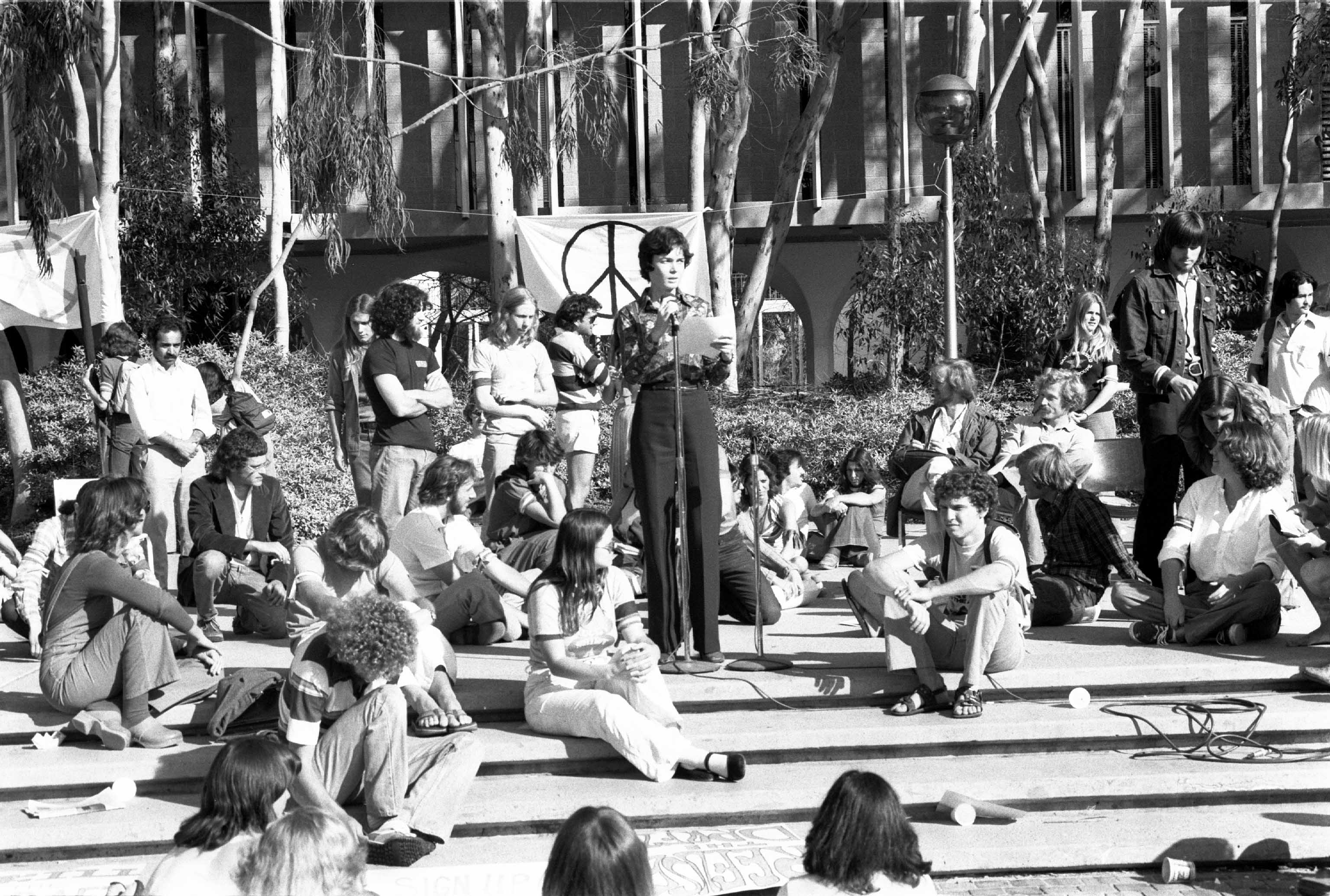 [Image 1. Anti war protests at the University of California, San Diego, 1970. Credits: Fred Lonidier]