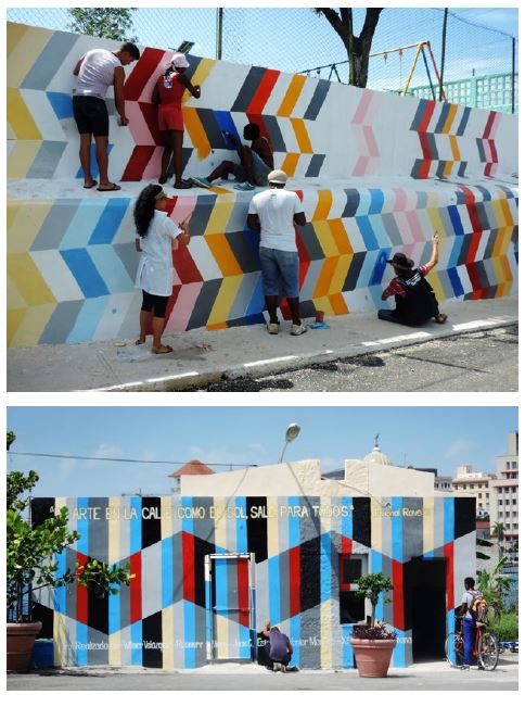 [Image 5. Juvenal Ravelo. Mural comunitario. Community mural. Casablanca]