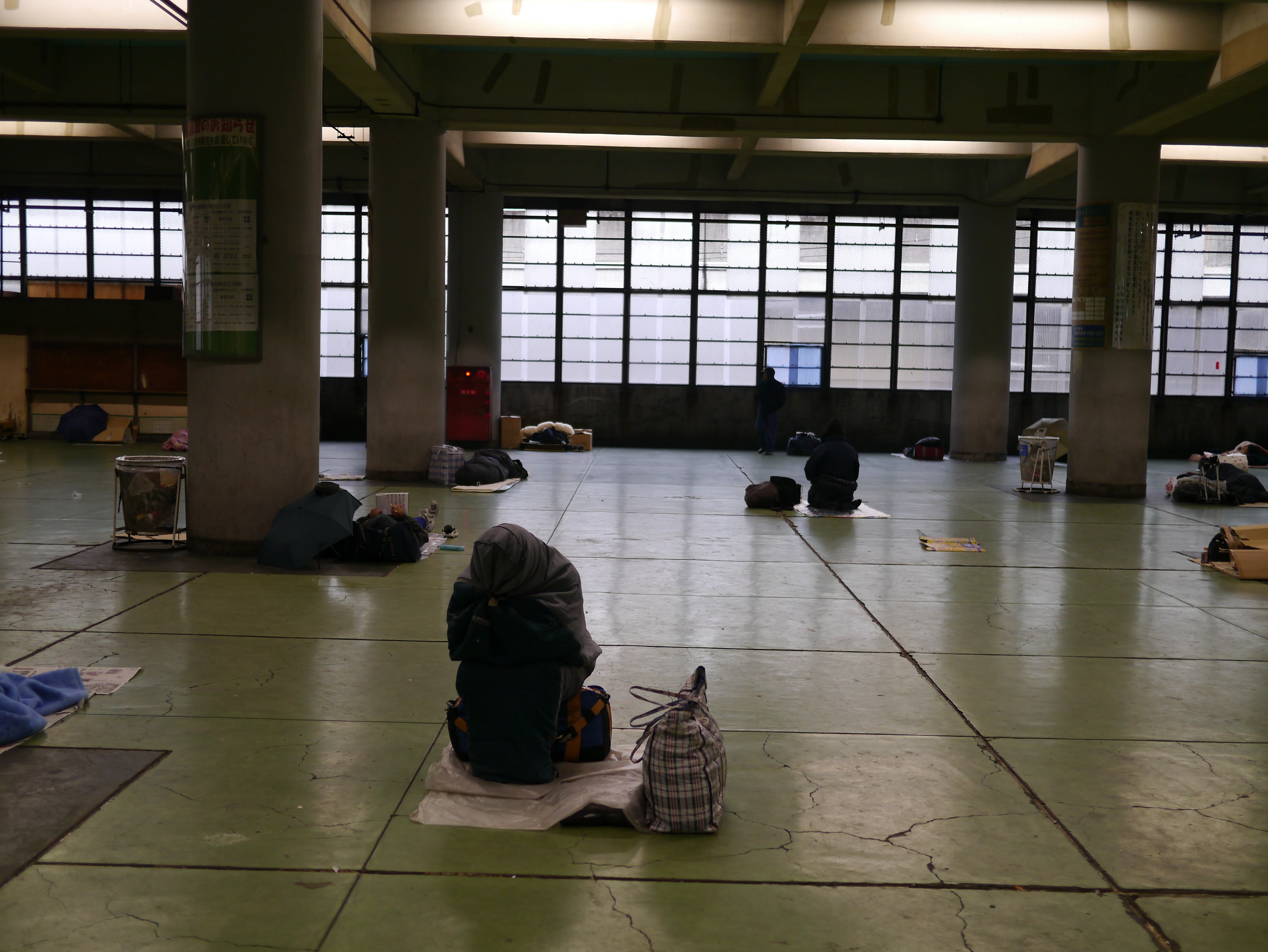 [Figure 2: Inside the Airin Center. During the day people stay here to escape heat or cold]