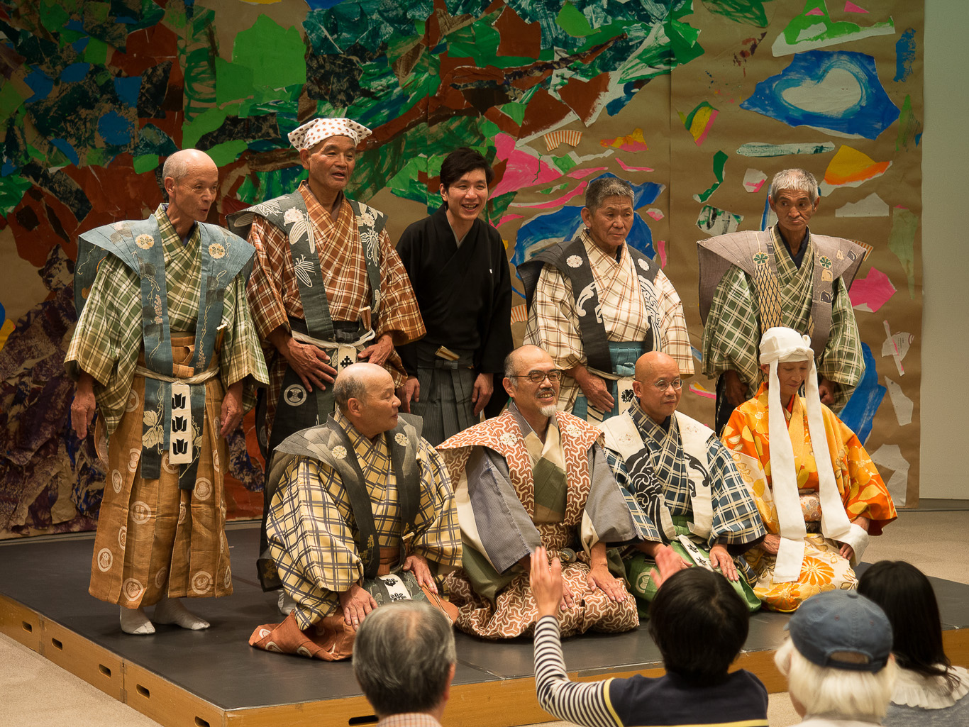 [Figure 10: At the end of the kyōgen performance at the 2014 Yokohama Triennale]